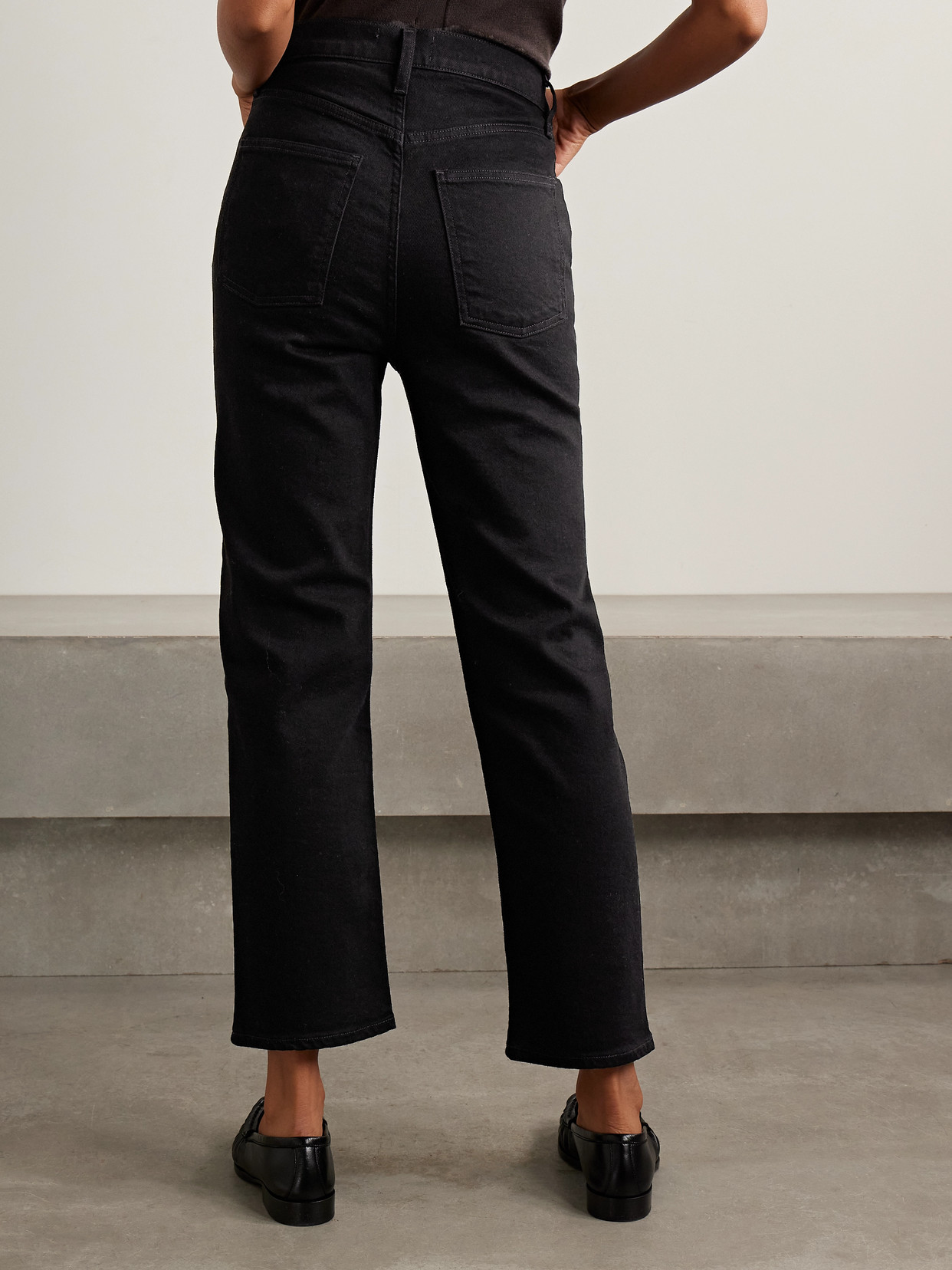 Agolde Leena Bootcut Jeans In Black