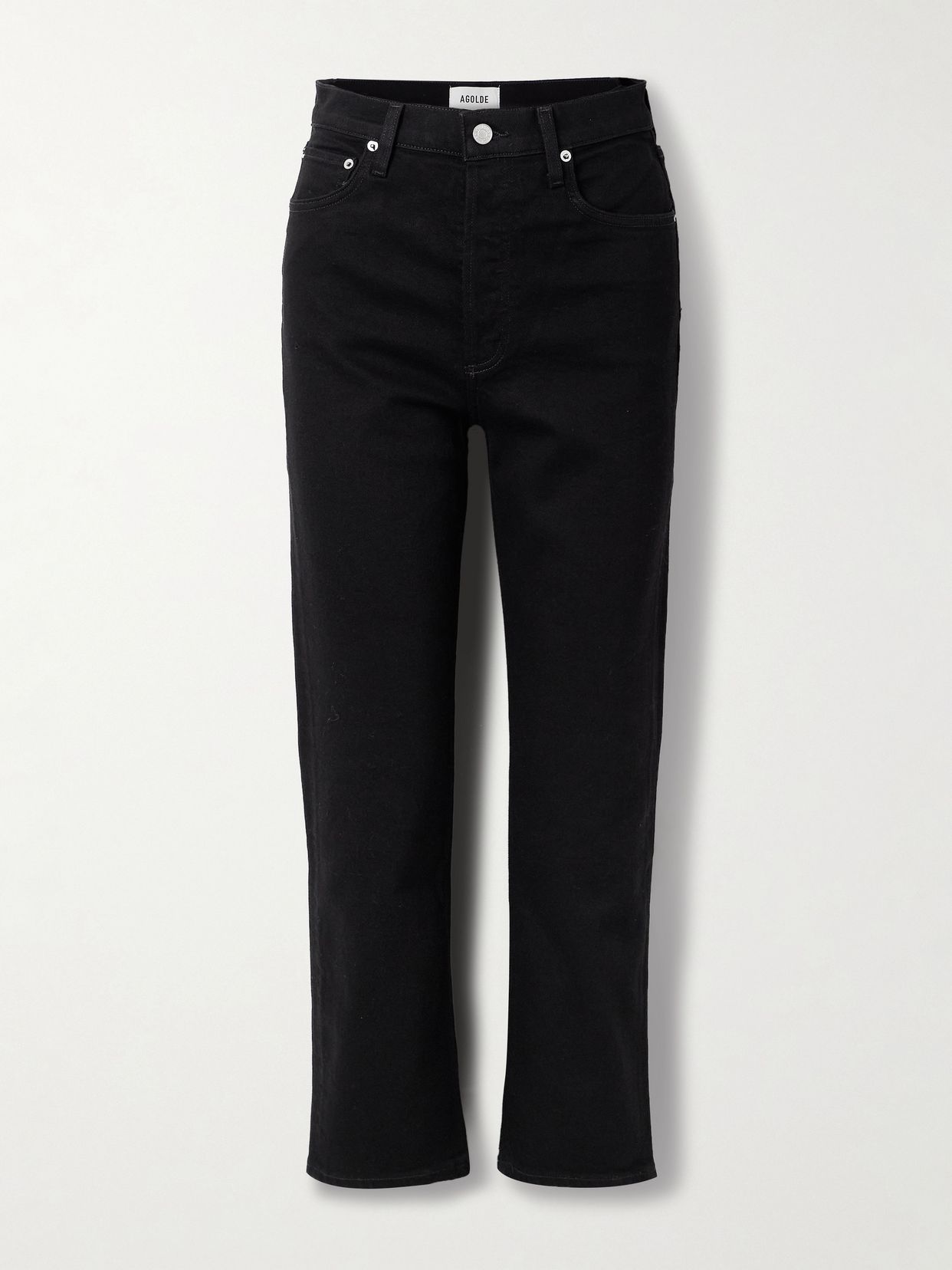 '90s Pinch Waist cropped high-rise straight-leg jeans