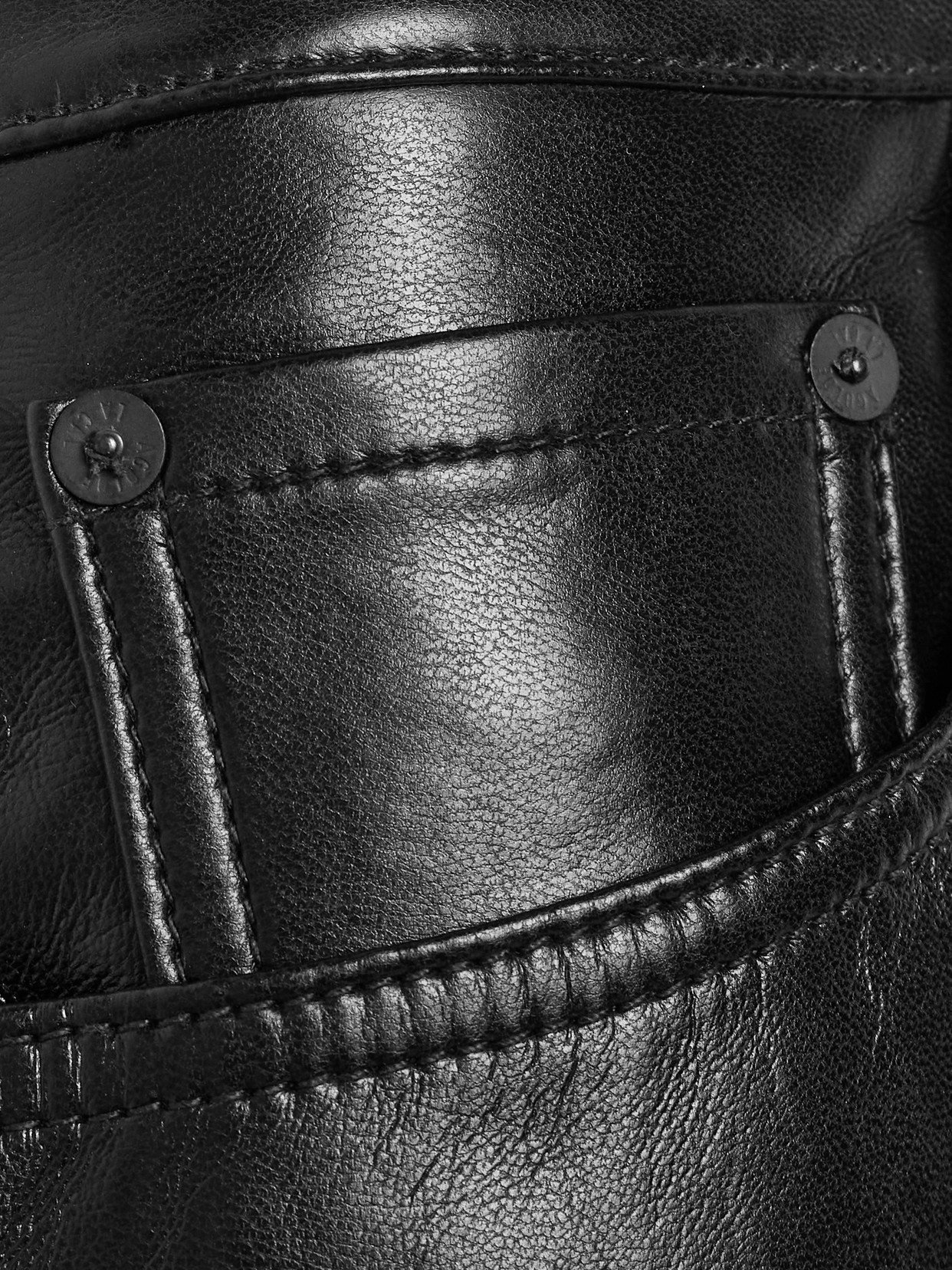 Agolde Keira Recycled Leather-blend Mini Skirt In Black