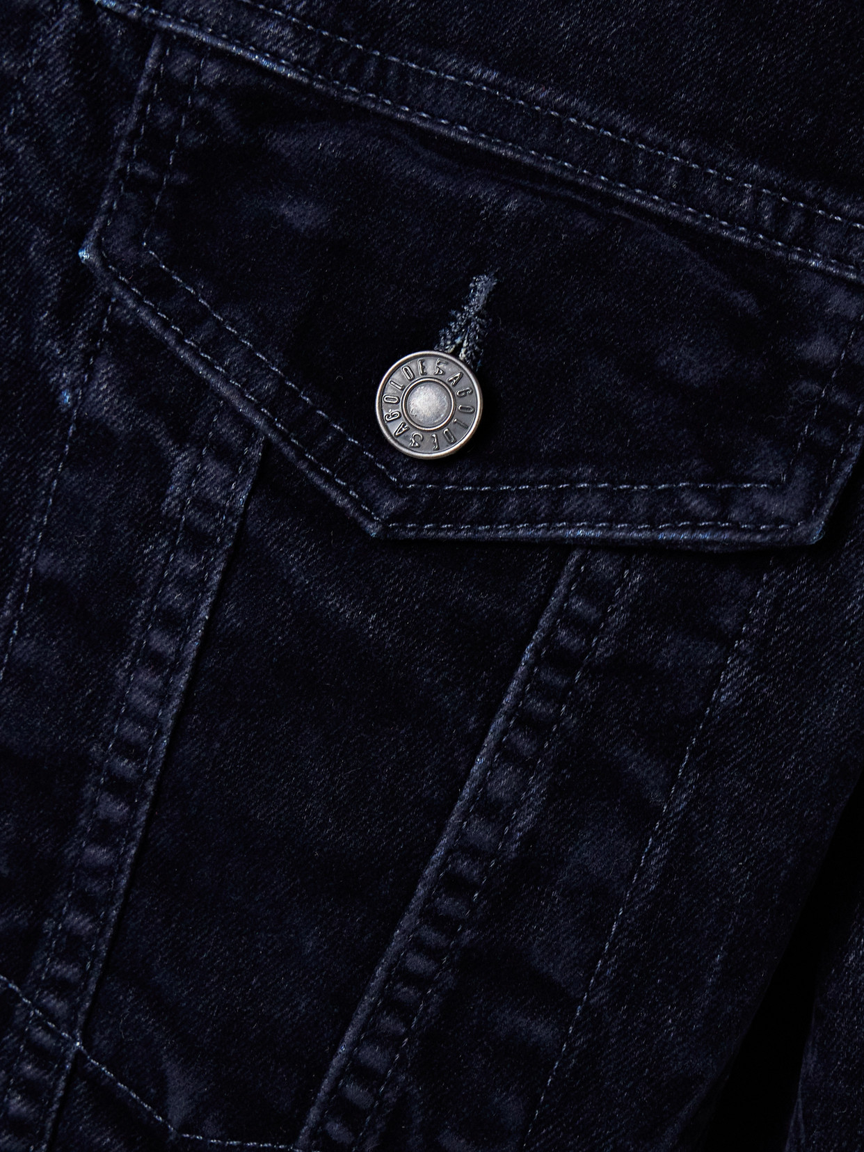 Agolde Buttoned Flap-pocket Jacket In Blue