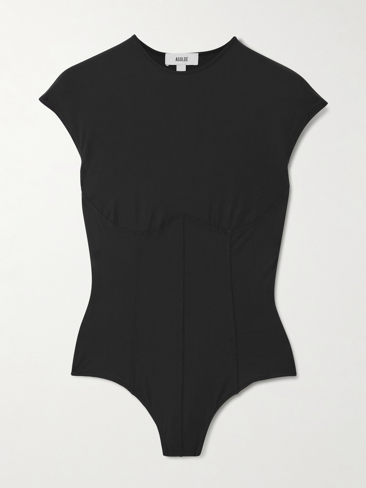 Agolde Nadia Stretch-jersey Bodysuit In Black