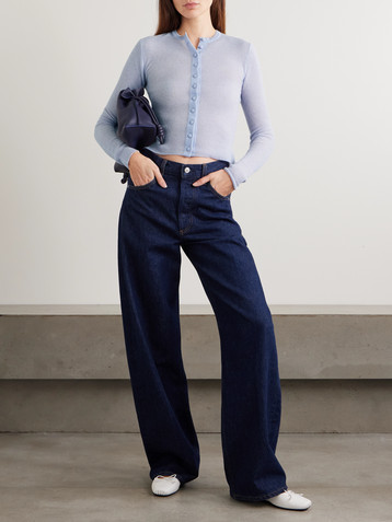 Citizens Of Humanity Tabitha cropped ribbed wool and cashmere-blend cardigan