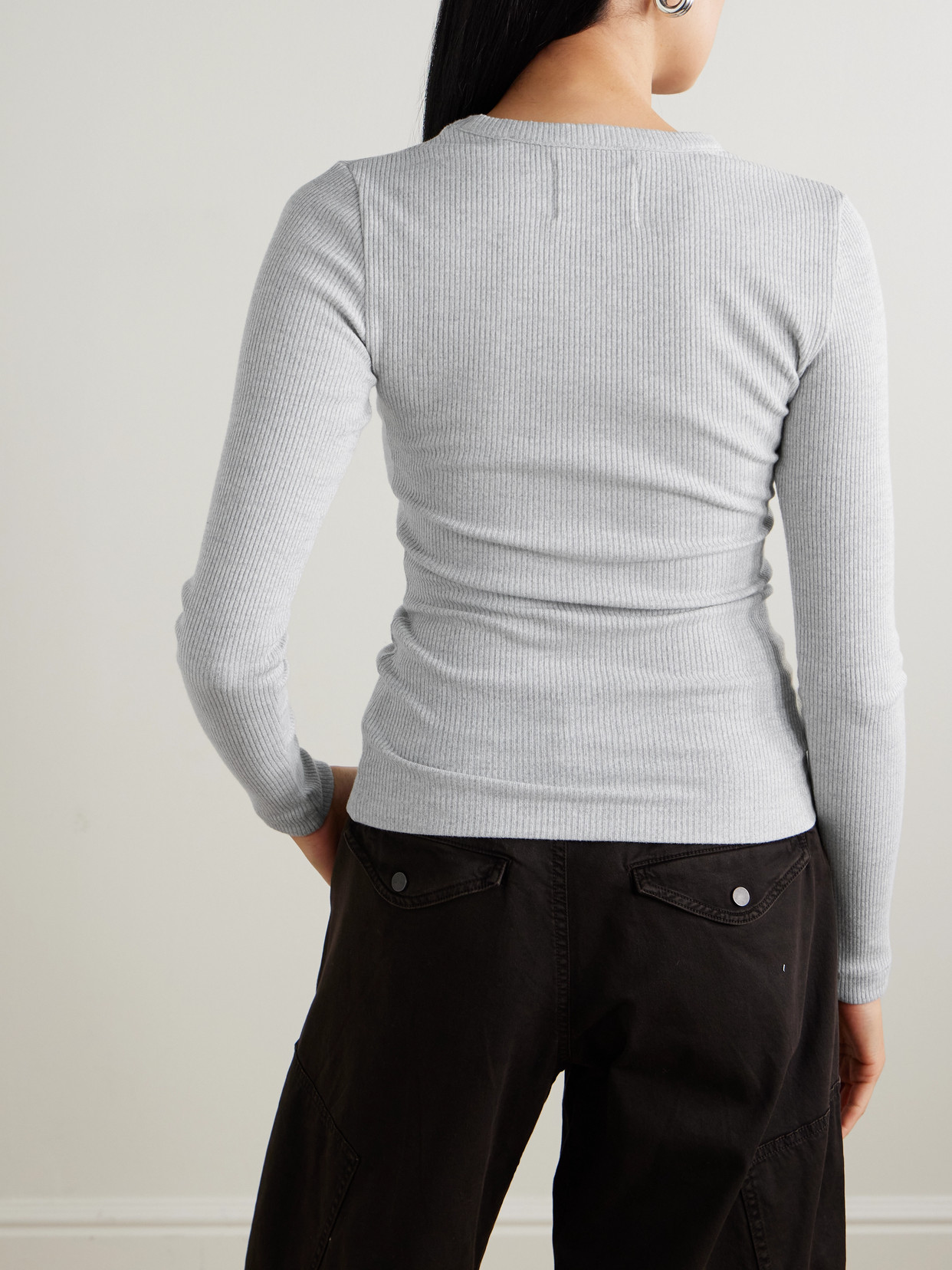 Bina Ribbed Jersey Top