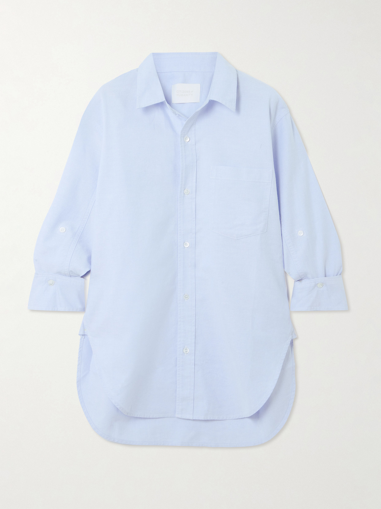 Citizen Of Humanity Kayla Cotton Oxford Shirt In Blue