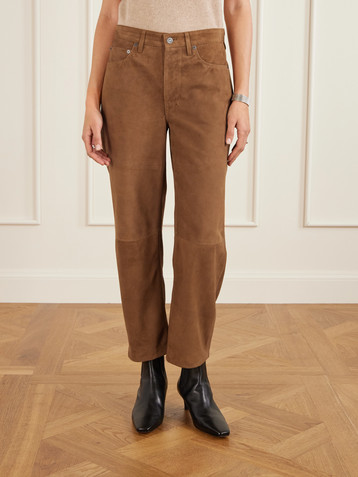 Citizens Of Humanity Miro suede barrel-leg pants