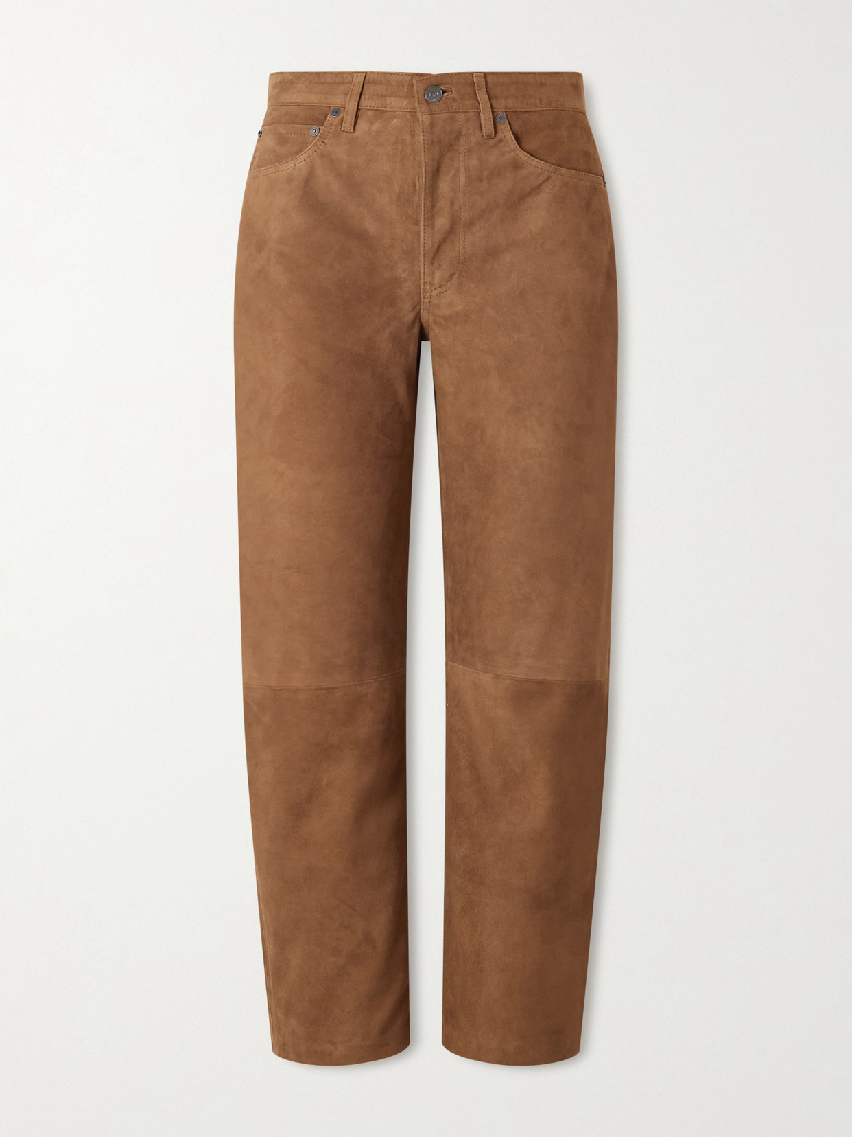 Citizen Of Humanity Miro Suede Barrel-leg Pants In Brown