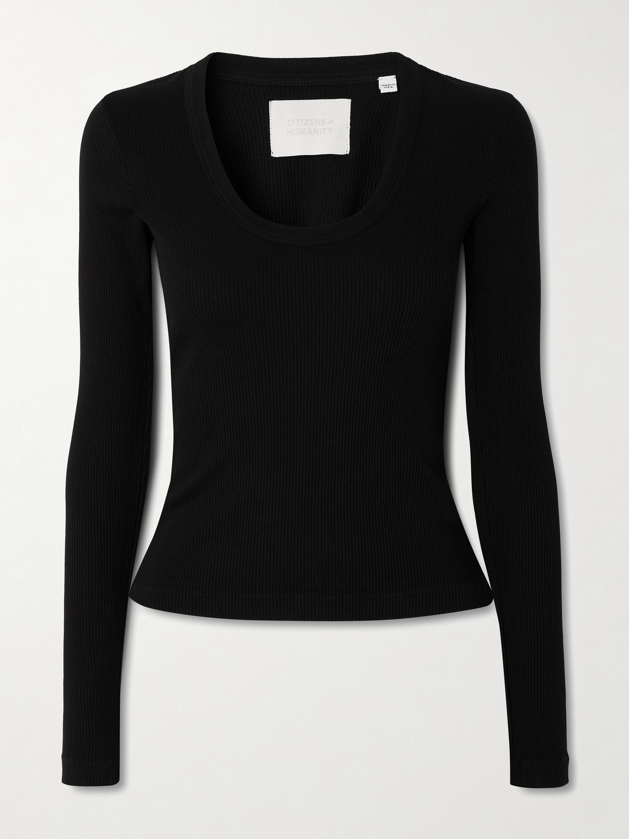 Mara Ribbed Stretch Cotton And Lyocell-Blend Jersey Top