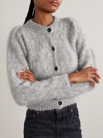 Citizens Of Humanity Odette cropped pointelle-knit mohair-blend cardigan