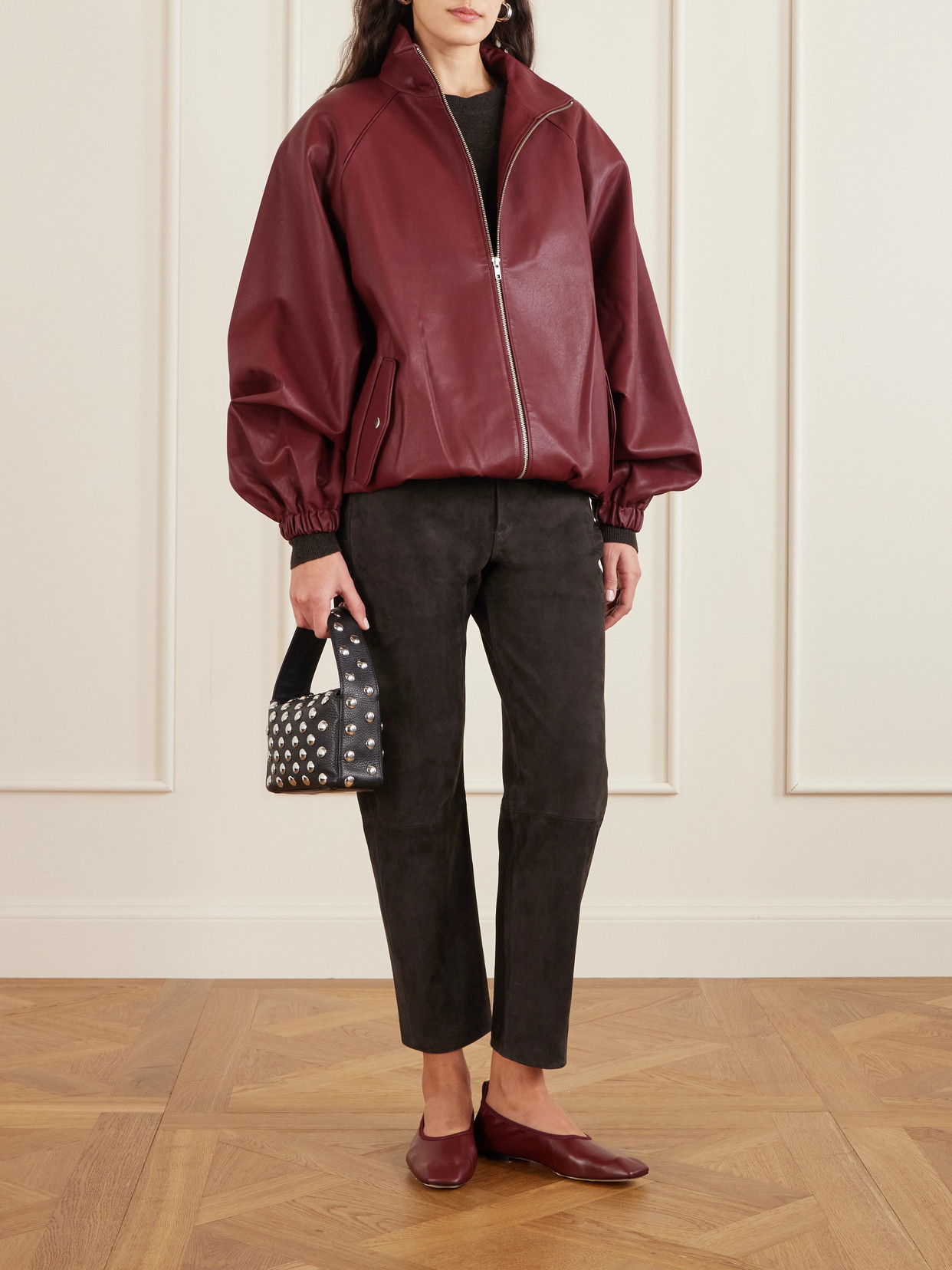 Citizen Of Humanity Winslow Suede Straight-leg Pants In Brown