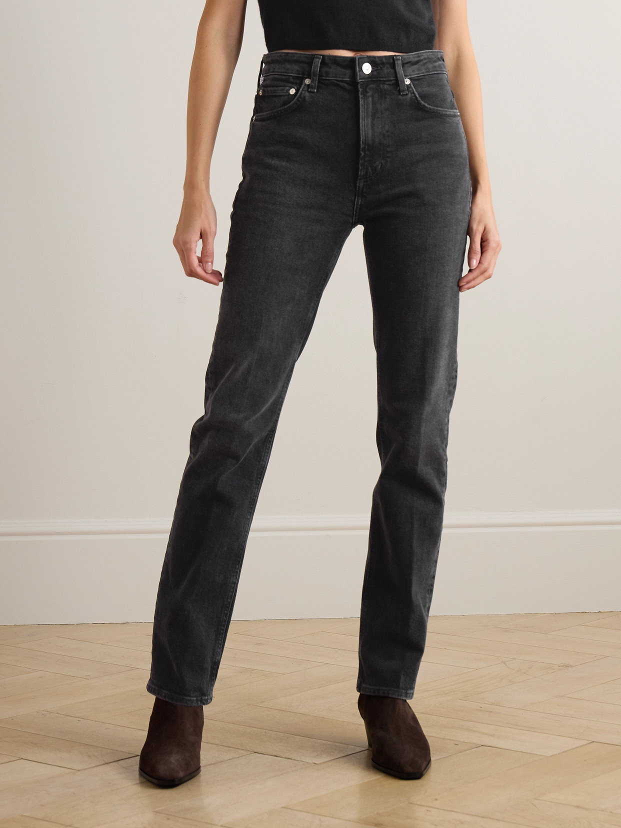 Zurie High-Rise Straight-Leg Jeans