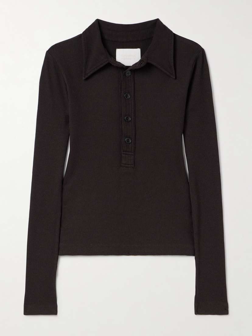 Citizens of Humanity Ribbed Jersey Polo Shirt