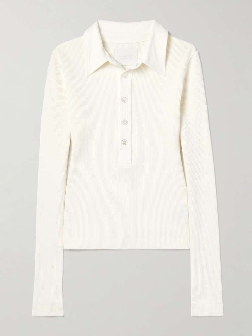 Citizens of Humanity Ribbed Jersey Polo Shirt