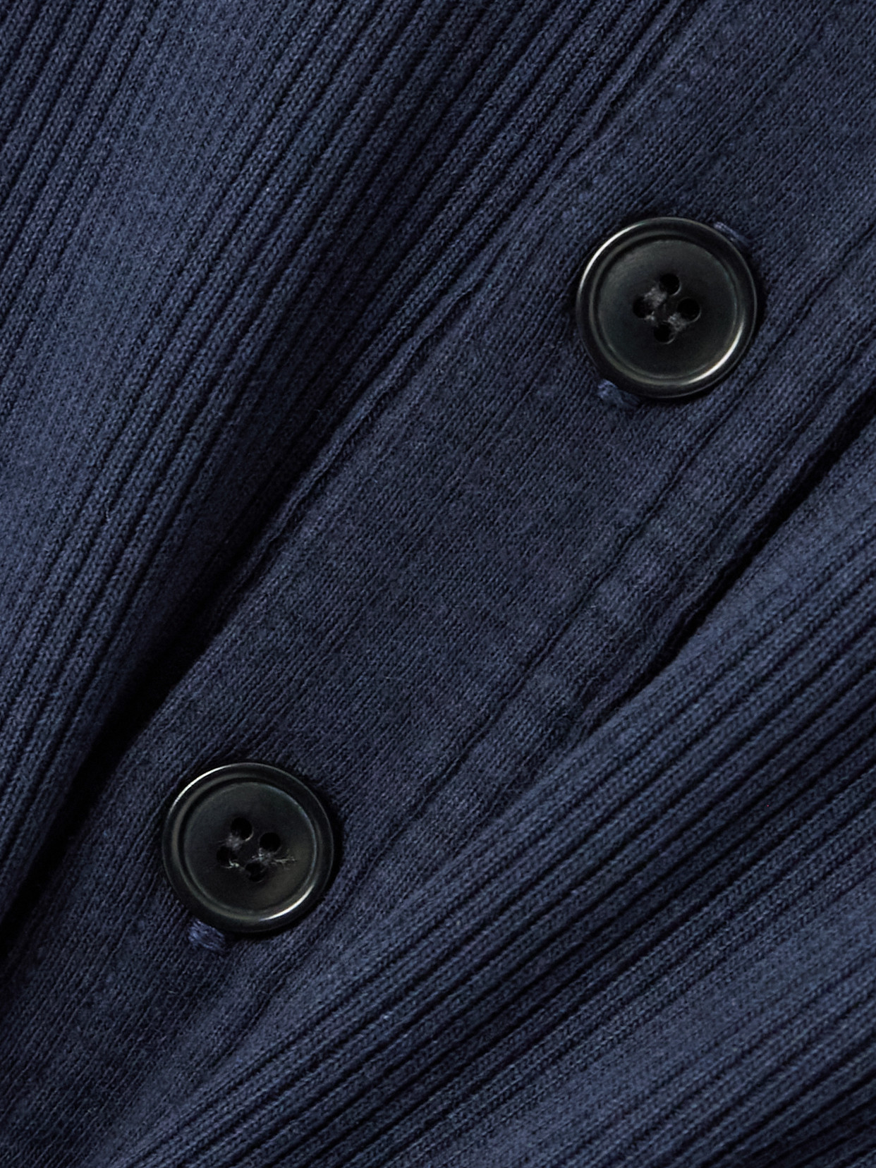 Citizen Of Humanity Ribbed Jersey Polo Shirt In Blue