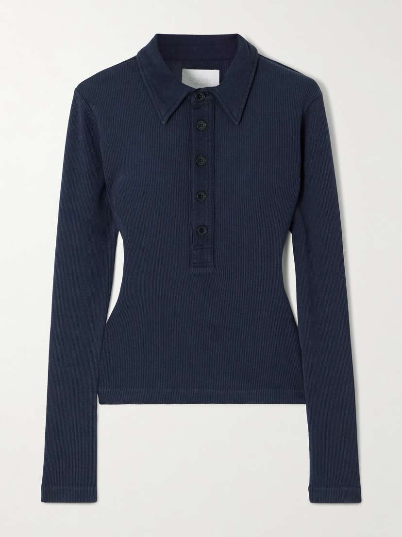 Citizens of Humanity Ribbed Jersey Polo Shirt