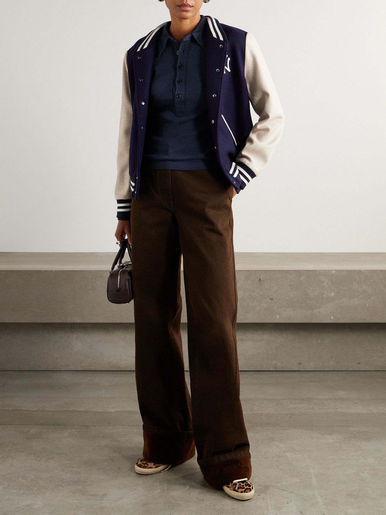 Citizen Of Humanity Ribbed Jersey Polo Shirt In Blue