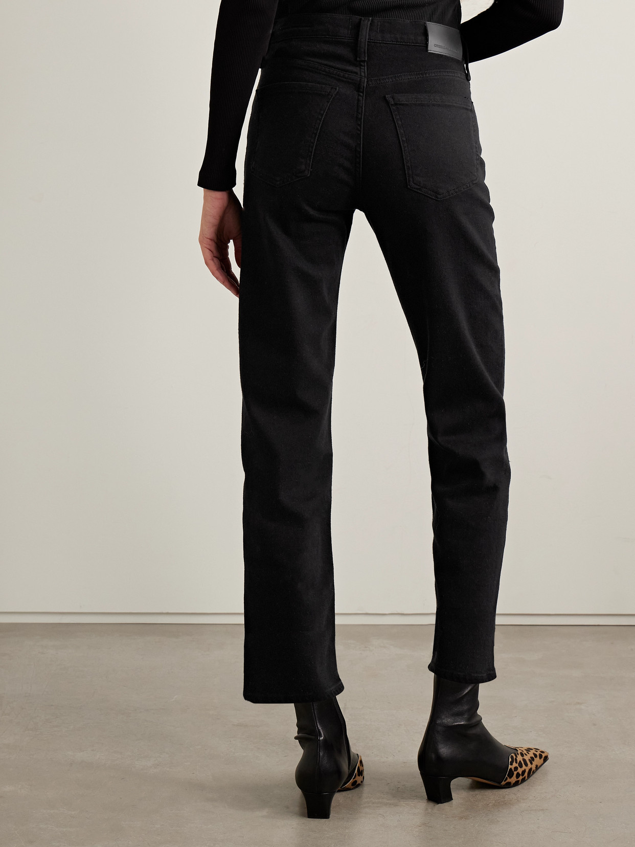 Citizen Of Humanity Delfina High-rise Straight-leg Jeans In Black