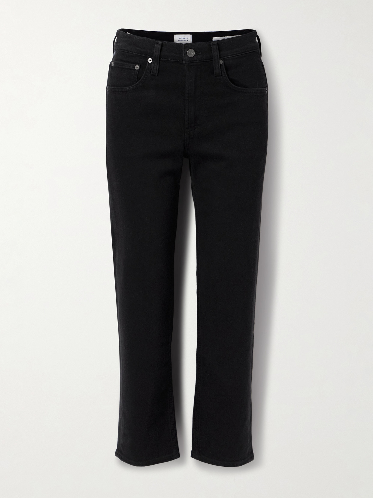 Citizen Of Humanity Delfina High-rise Straight-leg Jeans In Black