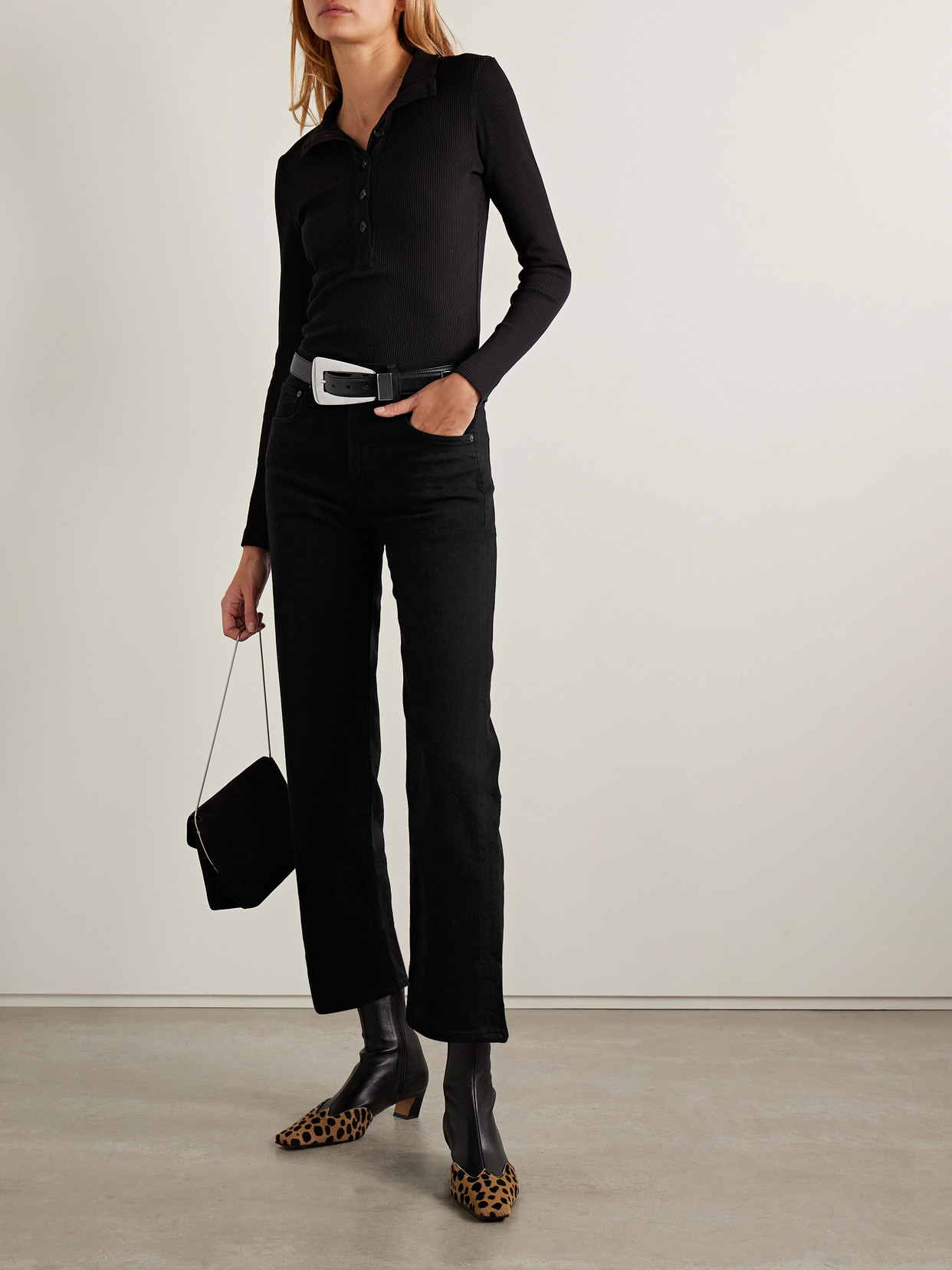 Citizen Of Humanity Delfina High-rise Straight-leg Jeans In Black