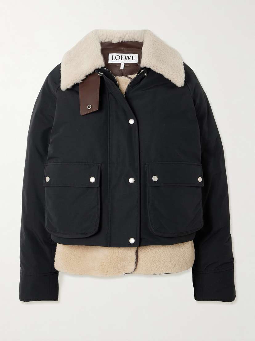Loewe Shearling-lined Padded Cotton-blend Jacket