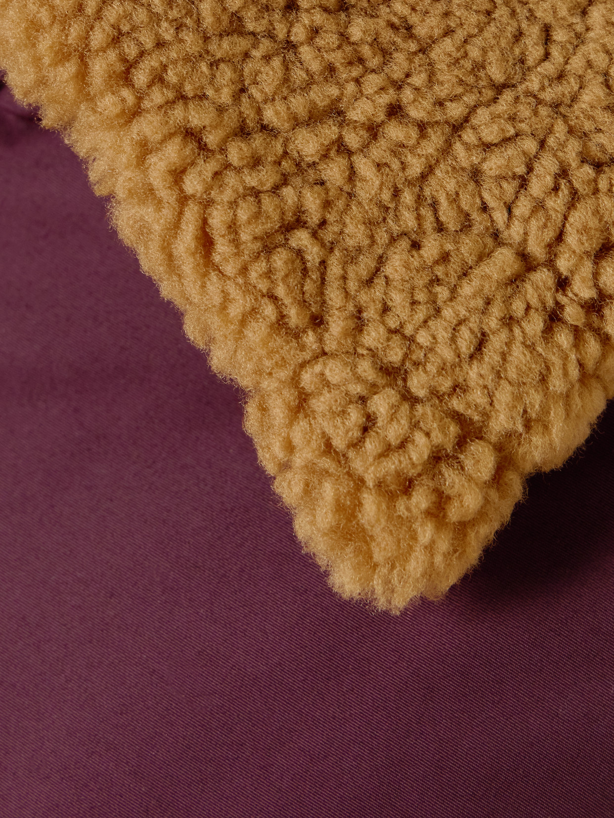 Loewe Shearling-lined Padded Cotton-blend Jacket In Burgundy