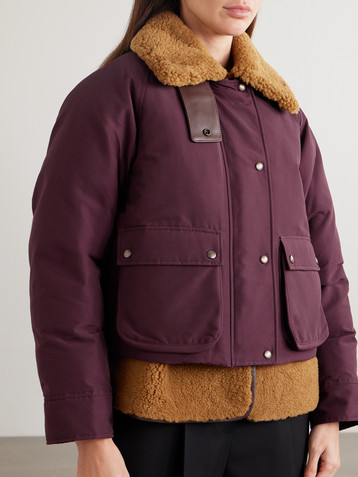 Loewe Shearling-lined padded cotton-blend jacket