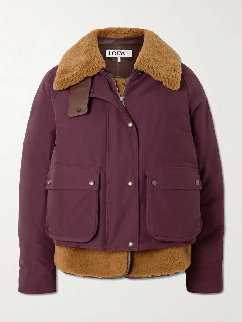 Loewe Shearling-lined Padded Cotton-blend Jacket