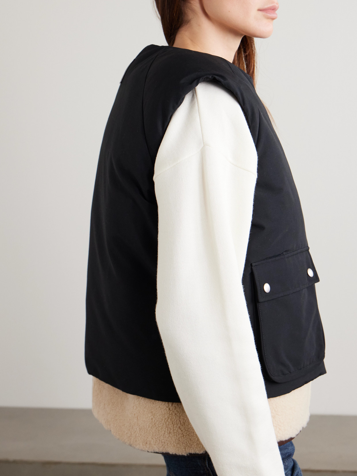 Shearling-Lined Cotton-Blend Gilet