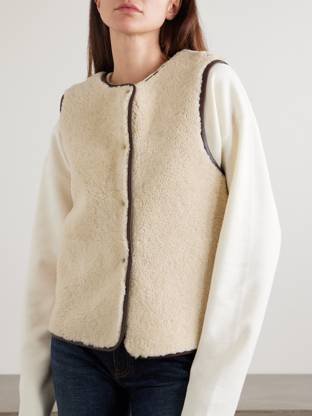 Shearling-Lined Cotton-Blend Gilet