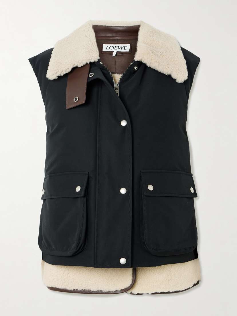 Loewe — Shearling-lined cotton-blend gilet