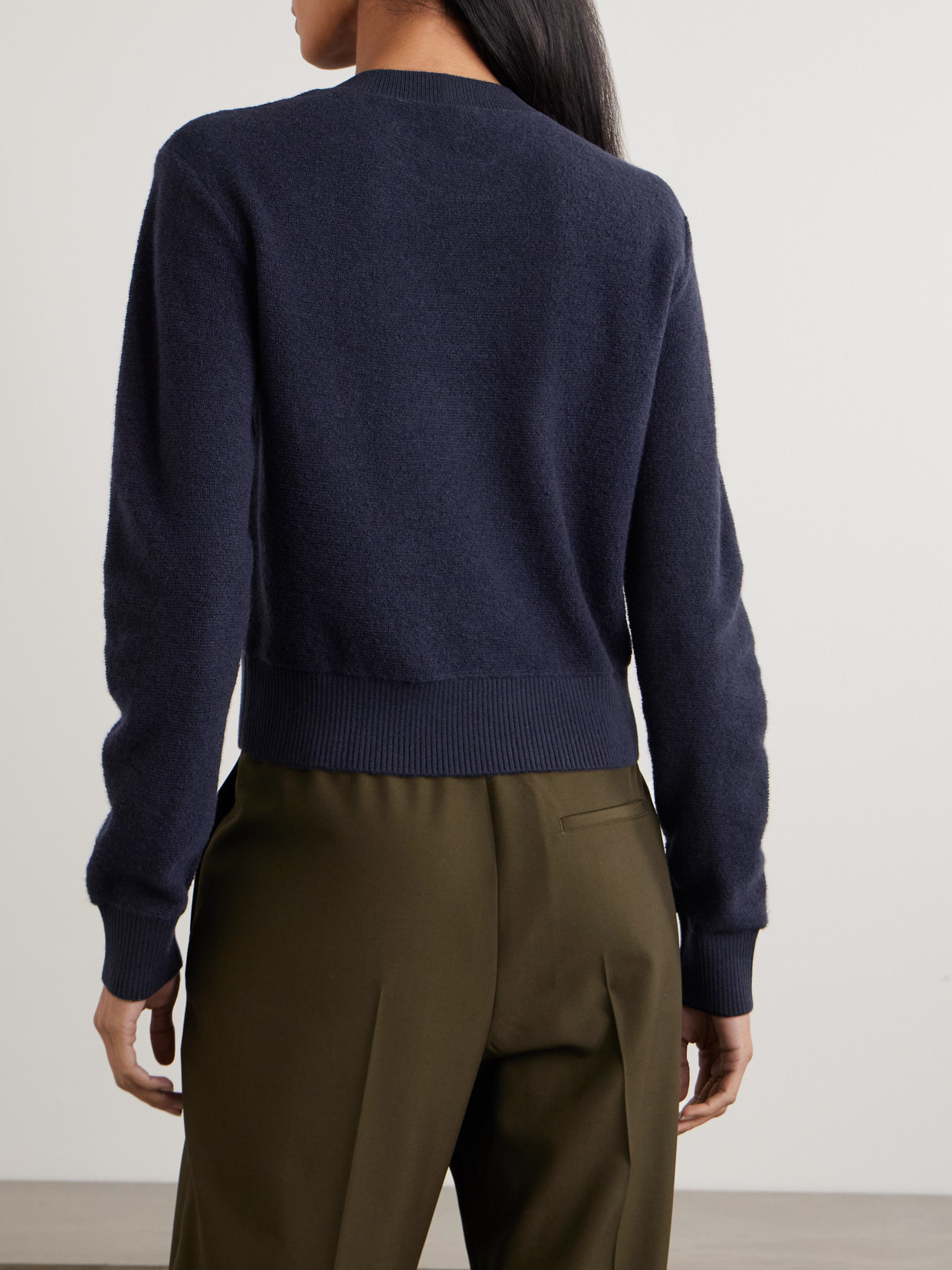Loewe Embroidered Wool Sweater In Blue