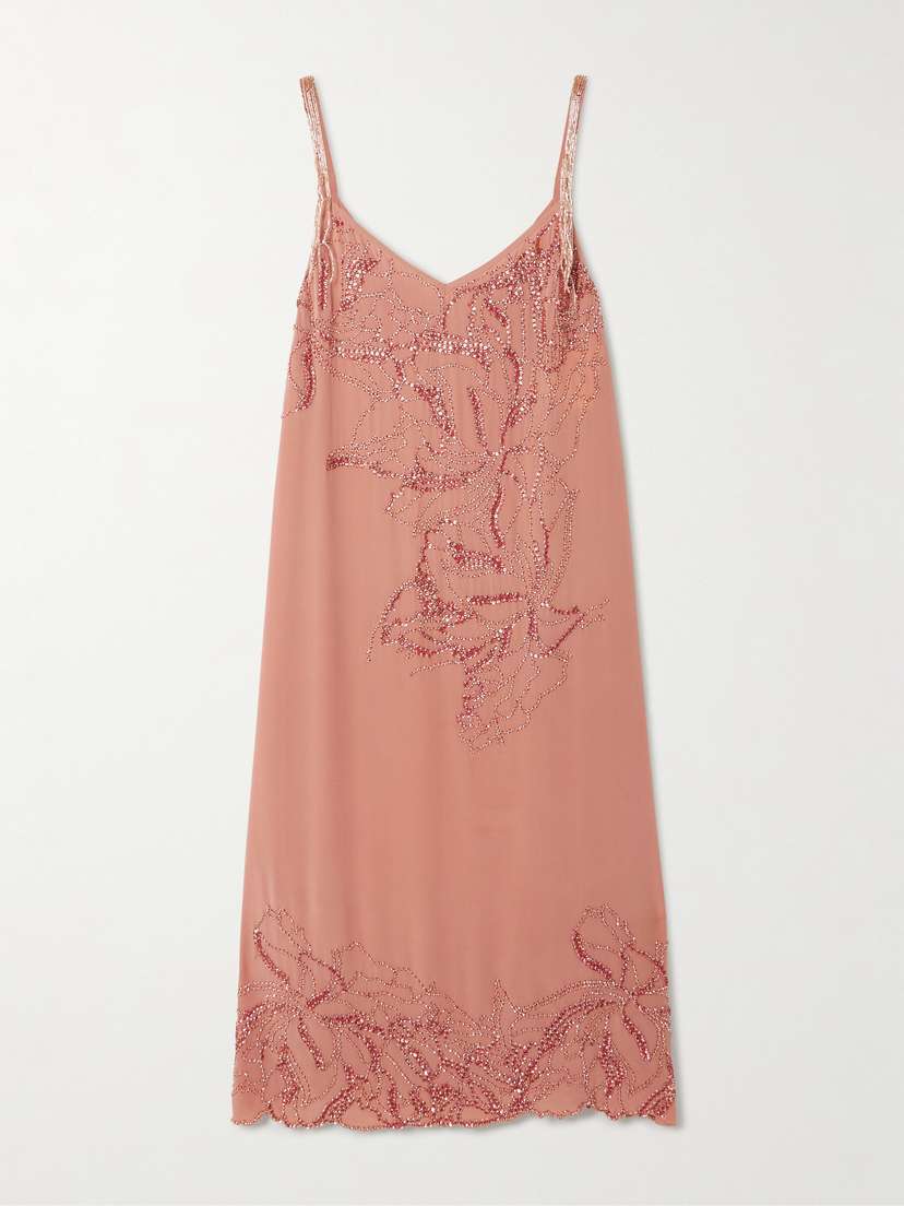 Dries Van Noten Bead-embellished Silk Dress