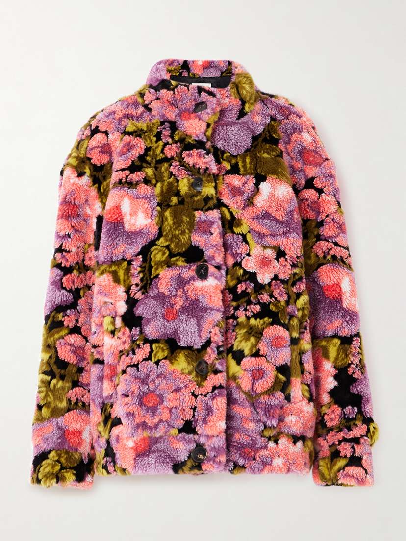 Dries Van Noten Floral-print Fleece Jacket