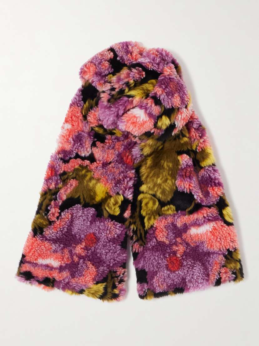 Dries Van Noten Floral-print Plush Scarf