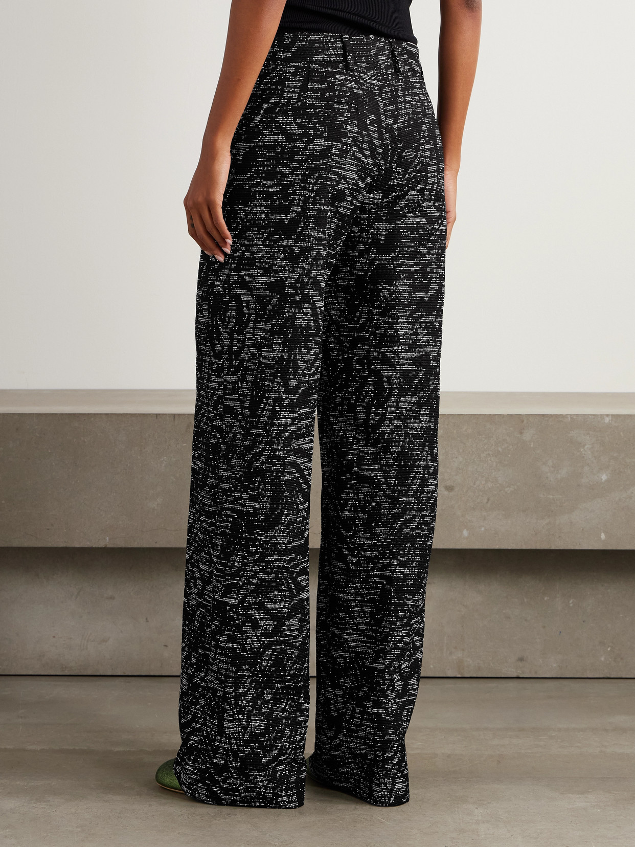 Dries Van Noten Woven Wide-leg Pants In Black