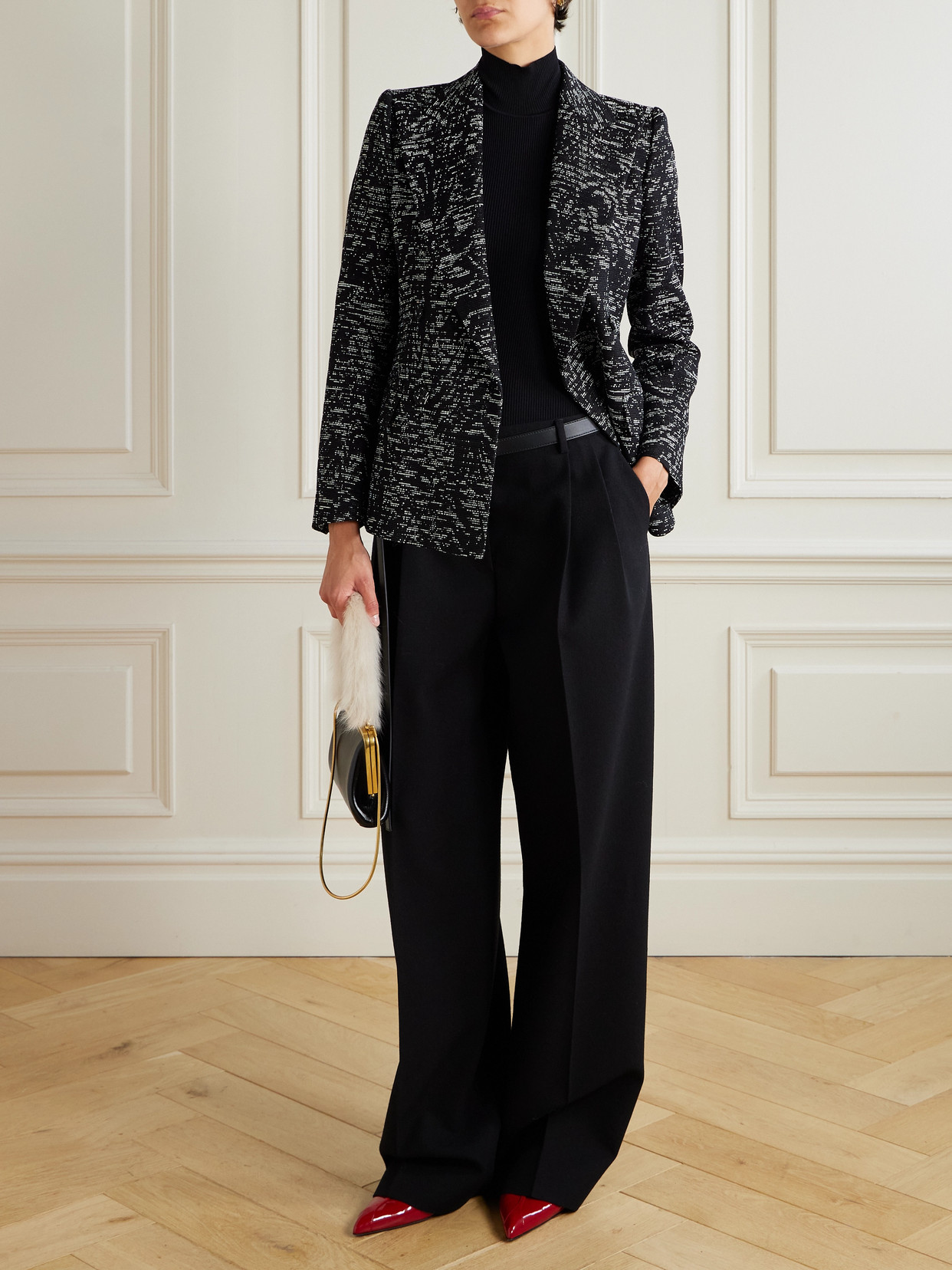 Dries Van Noten Long-sleeved Suit Jacket In Black