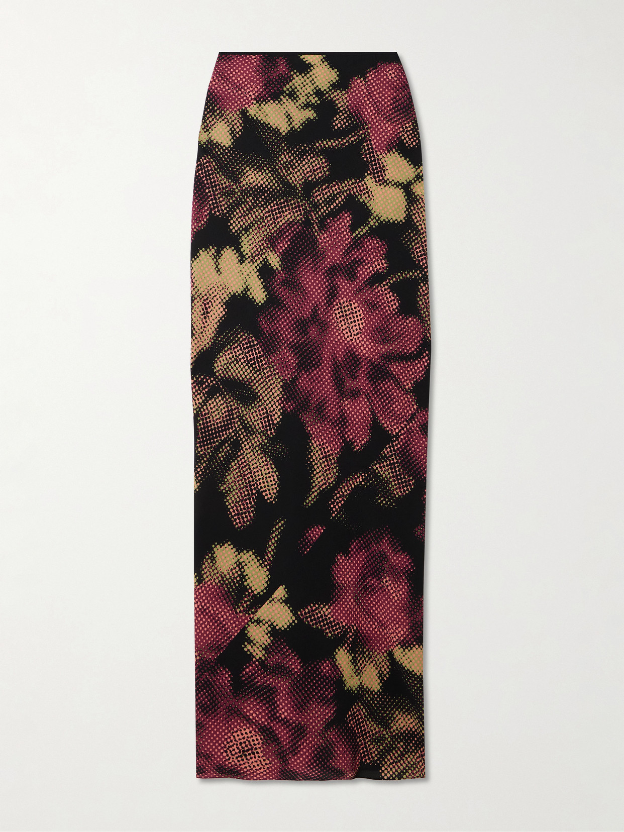 Dries Van Noten Floral-print Crepe Maxi Skirt In Multi
