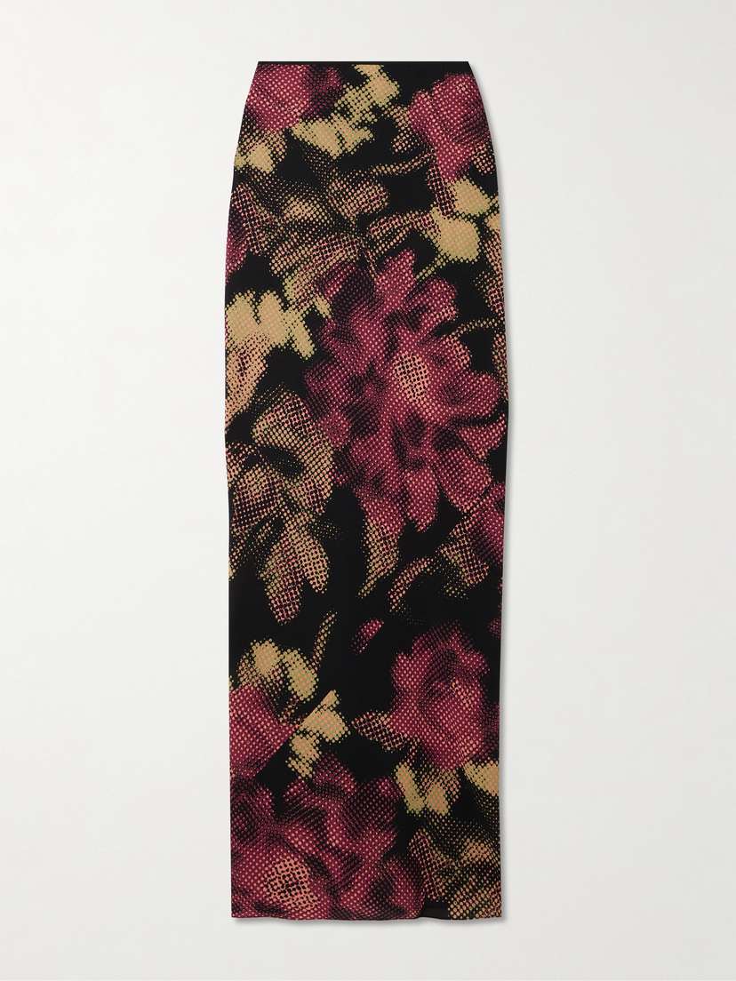 Dries Van Noten Floral-print Crepe Maxi Skirt