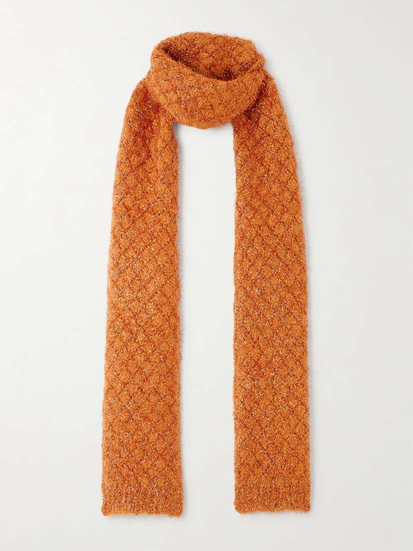 Dries Van Noten Metallic Wool-blend Scarf