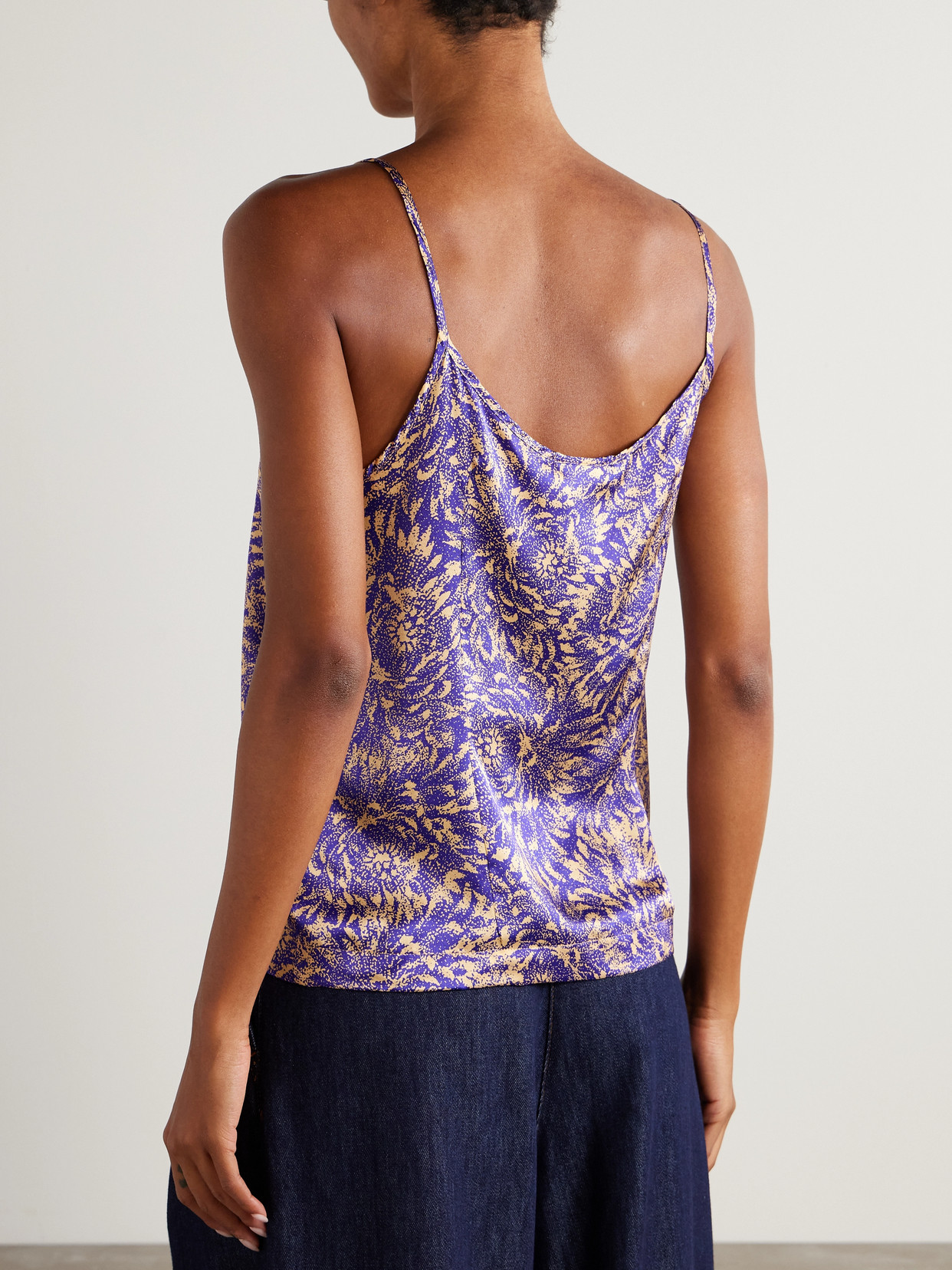Printed Silk-Satin Tank