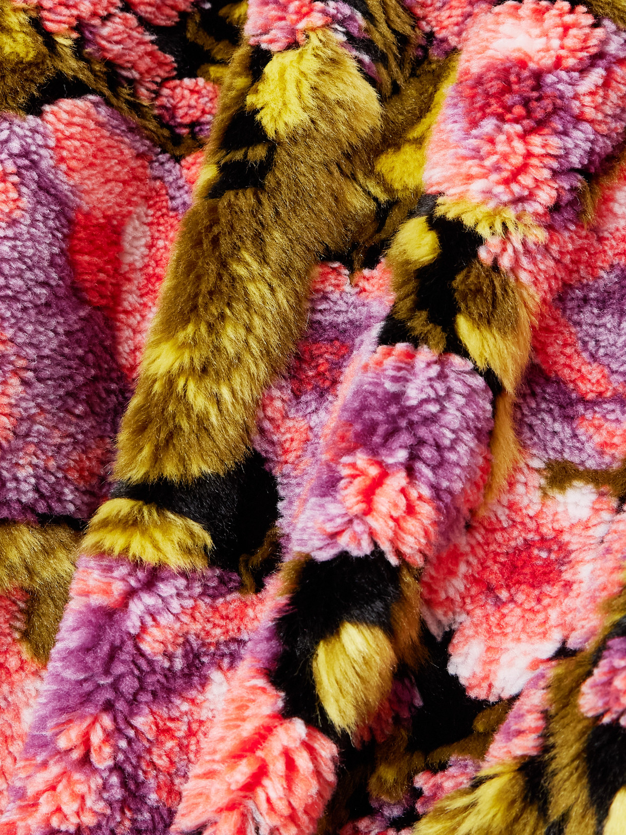 Dries Van Noten Womens Pink Rendas Long Teddy Woven Coat In Pink