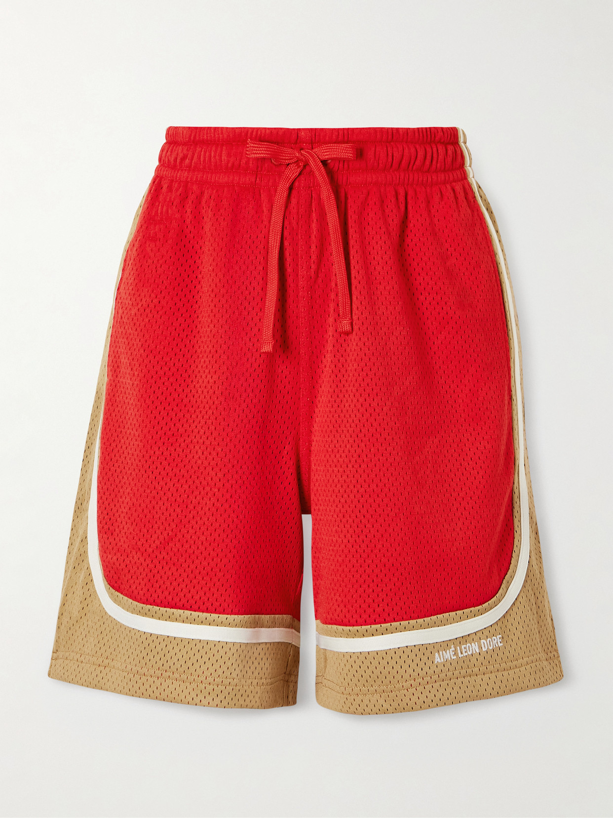 Aimé Leon Dore Novelty Mesh Shorts In Red