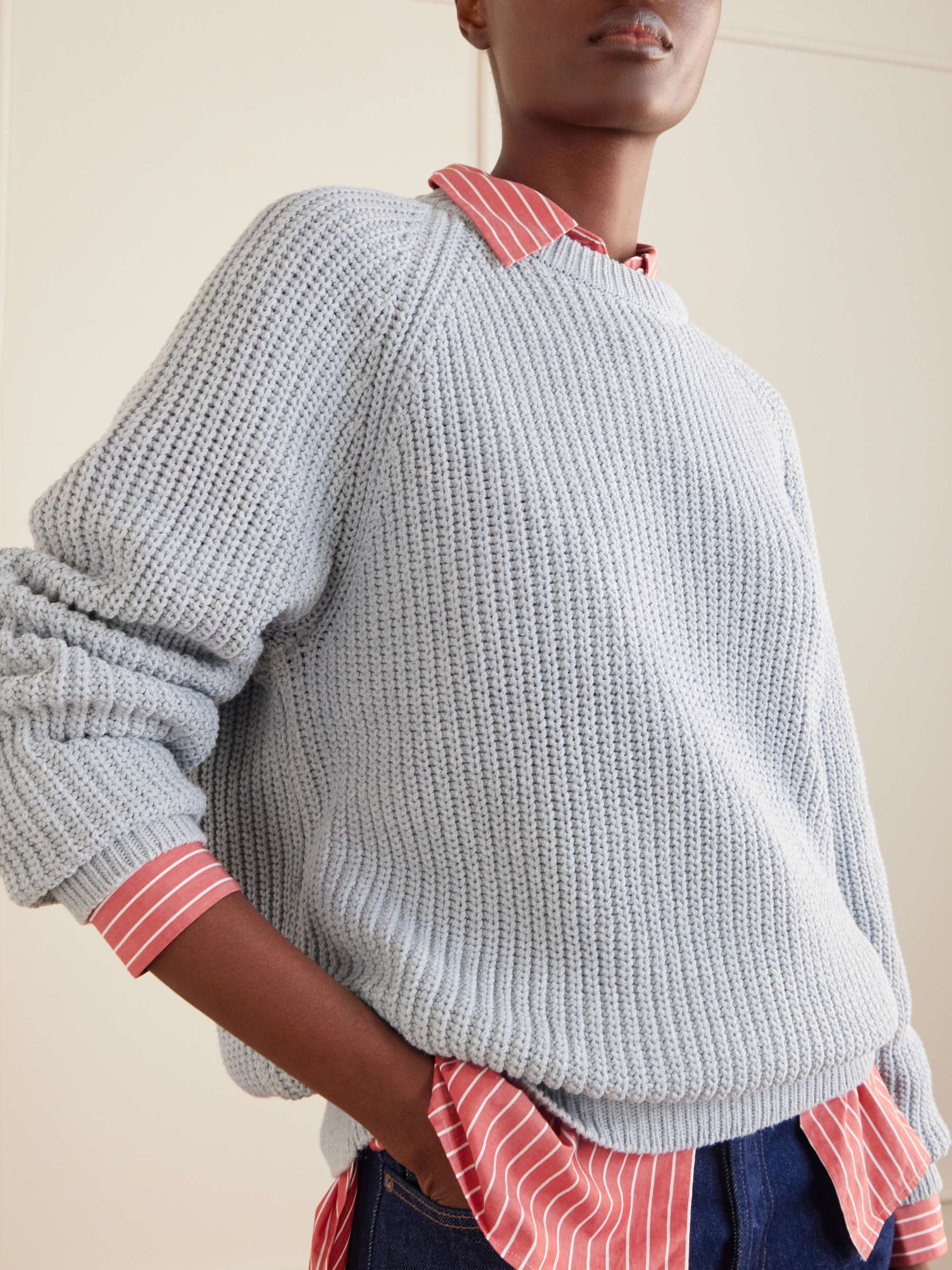AIMÉ LEON DORE Ribbed cotton sweater | NET-A-PORTER