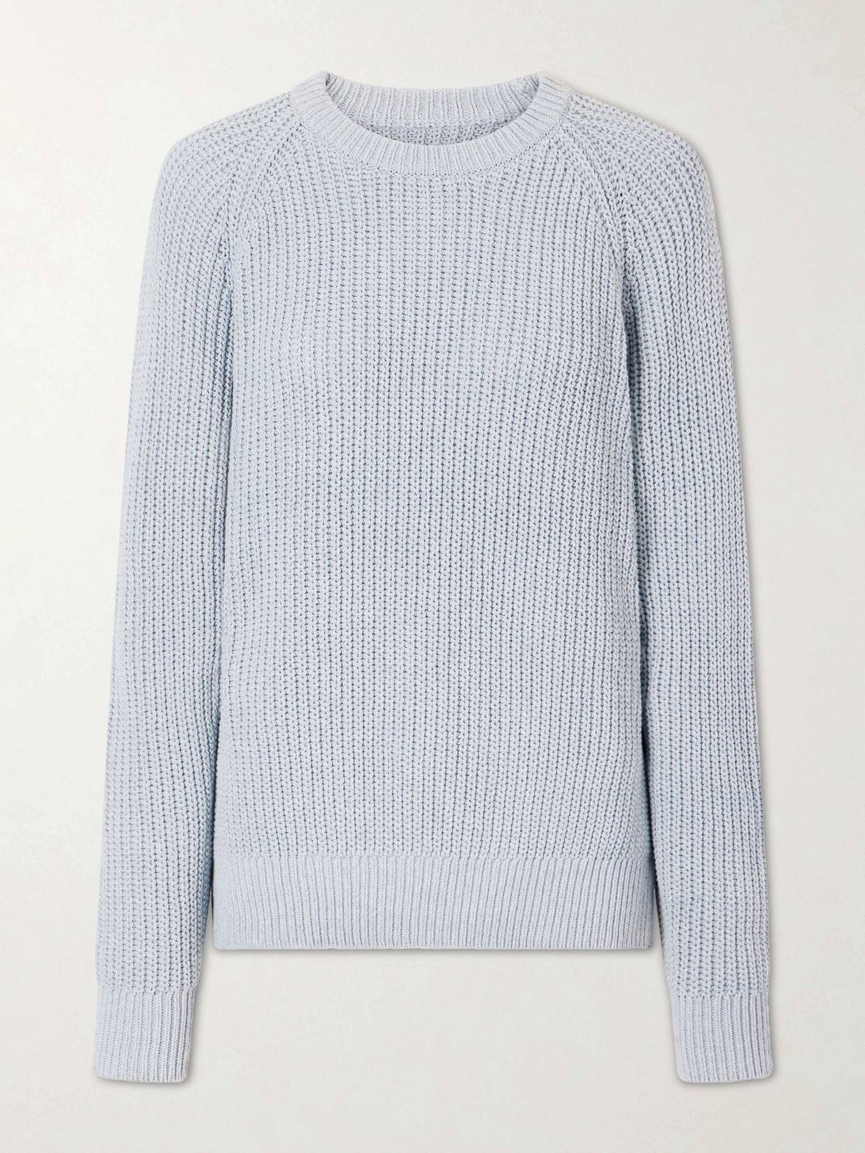 Aimé Leon Dore Ribbed Cotton Sweater In Blue