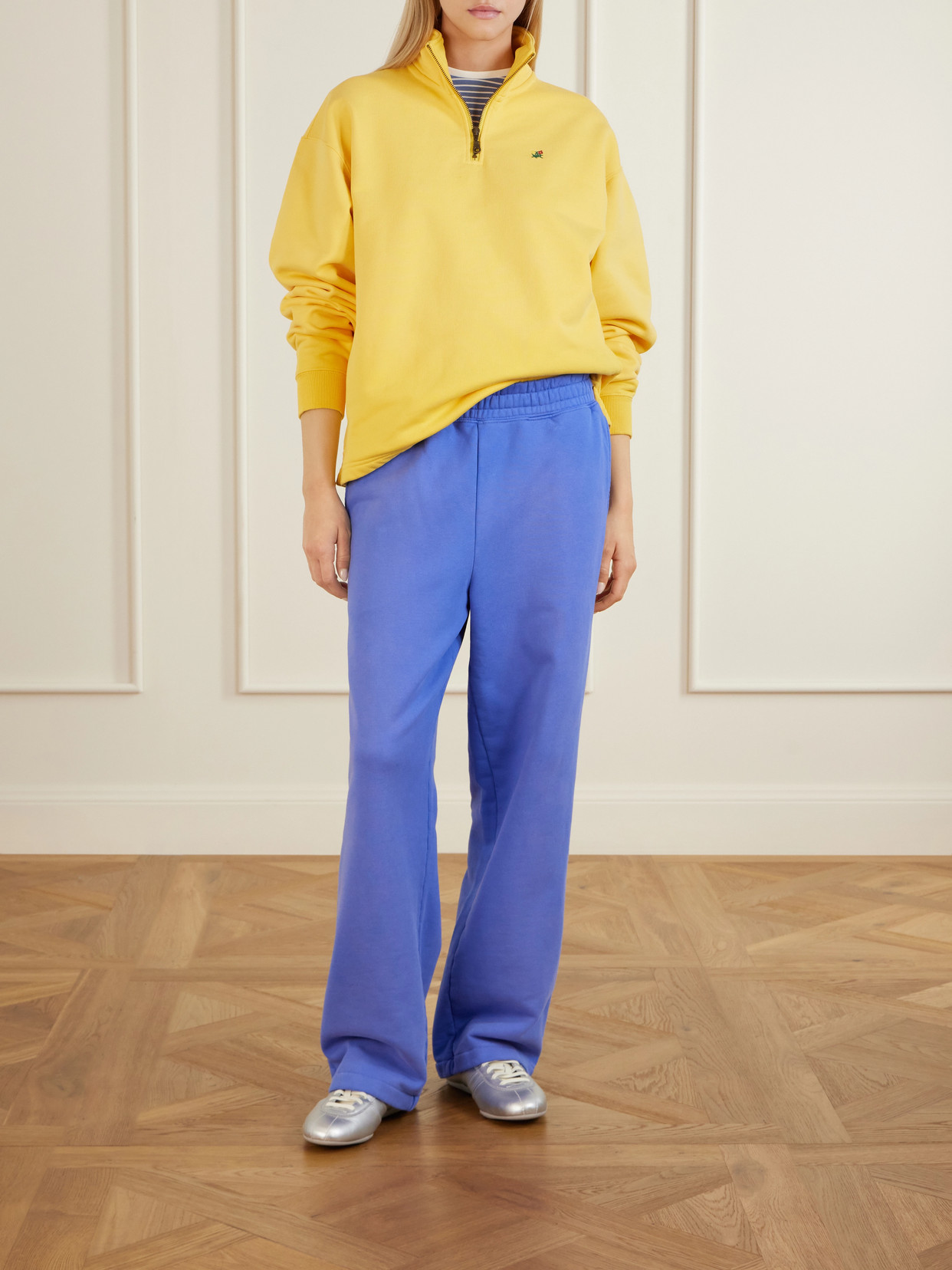 Aimé Leon Dore - Logo-Embroidered Cotton-Jersey Half-Zip Sweatshirt