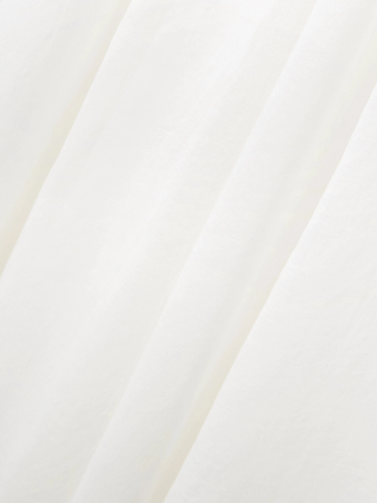 Doen Ischia Shirred Organic Cotton-blend Voile Midi Dress In White