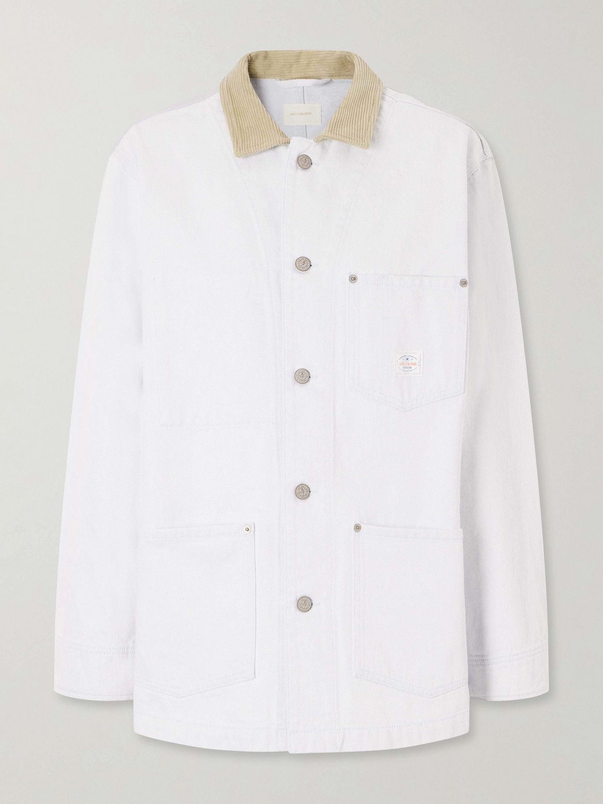 Corduroy-trimmed denim jacket