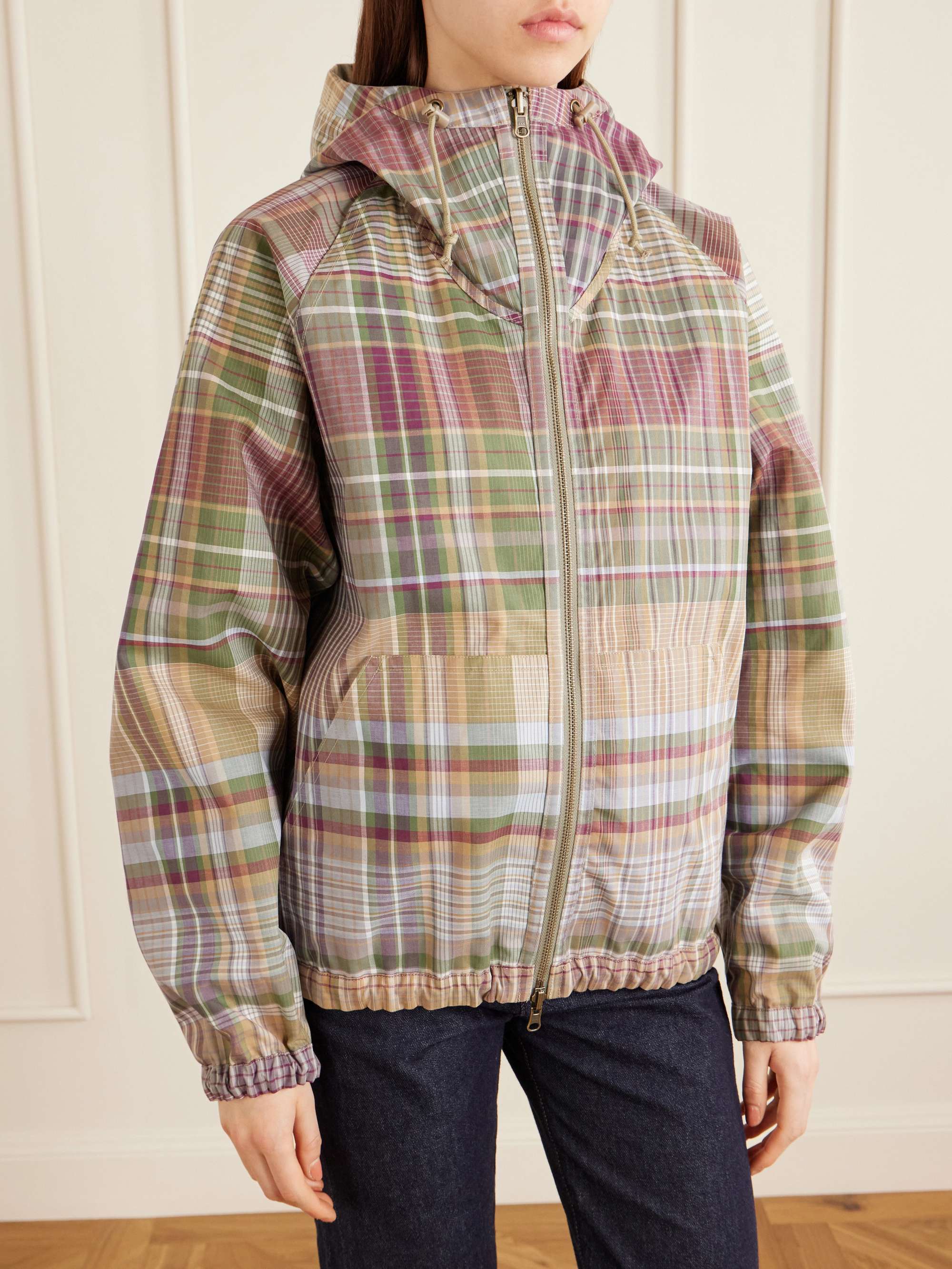 AIMÉ LEON DORE Hooded reversible checked shell jacket | NET-A-PORTER AIMÉ LEON DORE Hooded reversible checked shell jacket | NET-A-PORTER