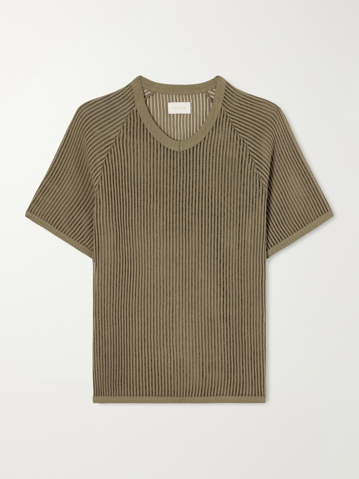 Aimé Leon Dore Ribbed Cotton-blend T-shirt In Green
