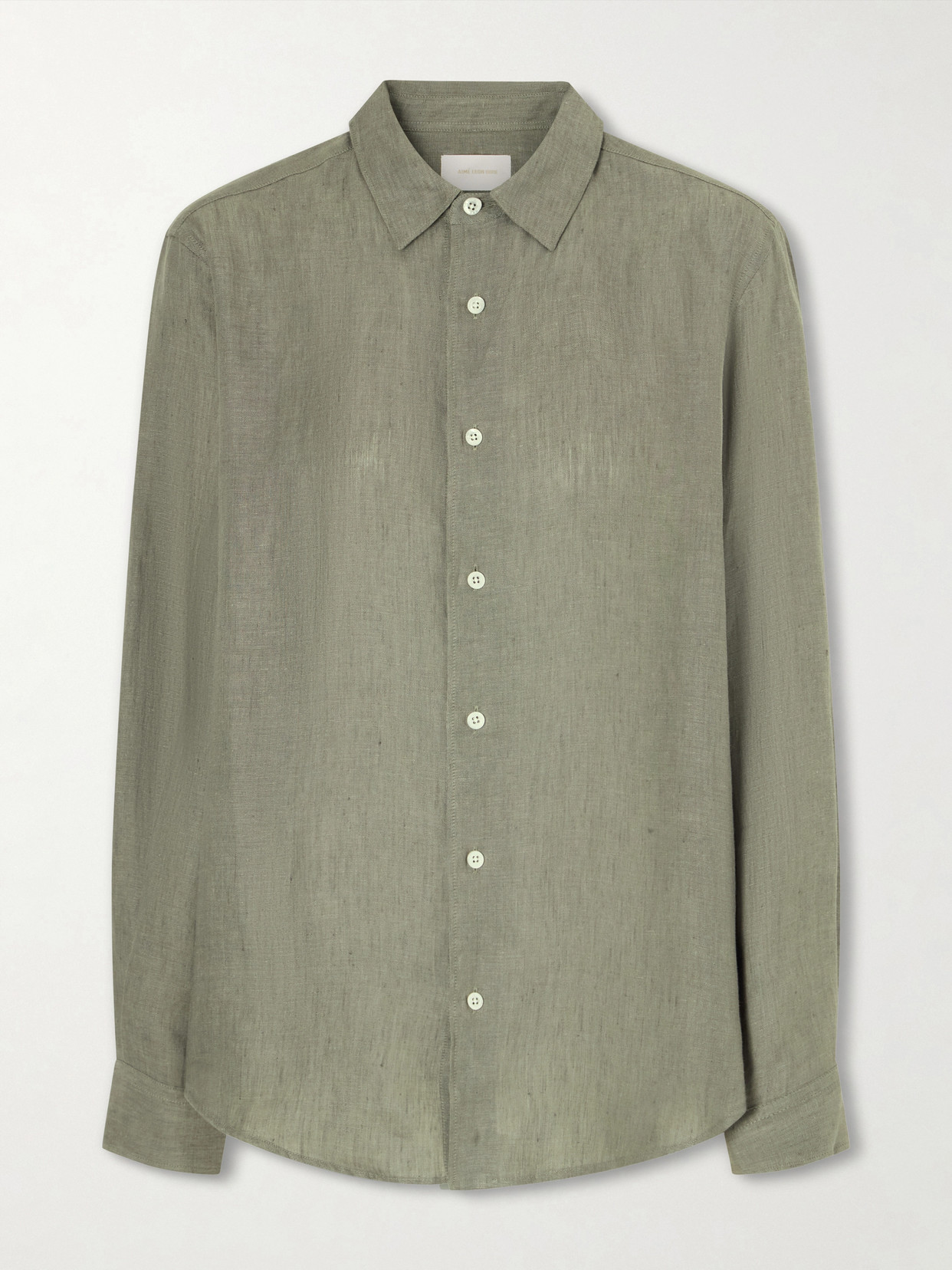 Aimé Leon Dore Linen Shirt In Green