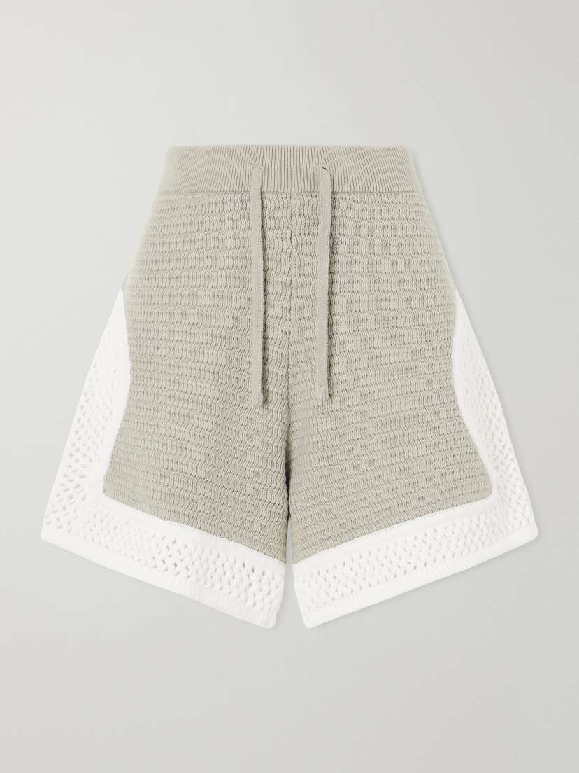 Aimé Leon Dore Crocheted Straight-leg Cotton Shorts